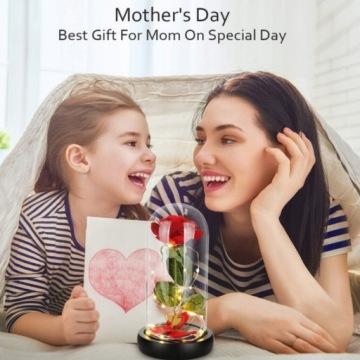 ВЕЧНАЯ РОЗА В КРАСНОМ СТЕКЛЕ В ПОДАРОЧНОЙ КОРОБКЕ