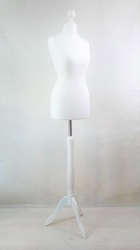 Комплект портновского манекена 34 хз белого цвета. Премиум стенд