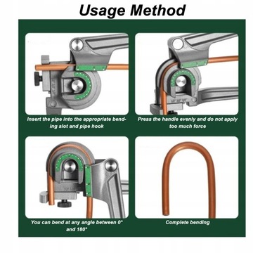 Трубогиб 3 в 1, 180 градусов, наружный диаметр 1/4, 3/8, 1/2 дюйма, медь EV