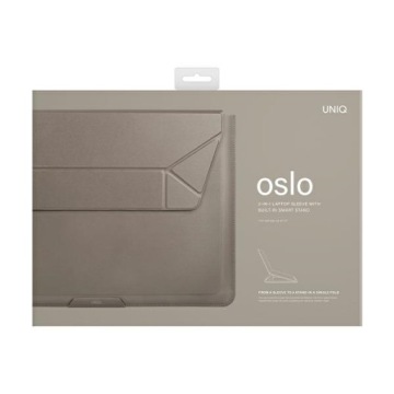 Чехол UNIQ Cover Grey для MacBook Pro/Air 13 M1/M2, кожаный