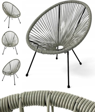 EC1 САДОВЫЙ СТУЛ ИЗ РОТАНГА ДЛЯ ТЕРРАСЫ, БАЛКОНА, МАГАЗИНА МОРОЖЕНОГО, 2 СОВРЕМЕННЫХ ЦВЕТА