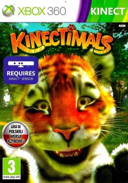 Kinect MOTION Sensor Xbox 360 KINECTIMALS НА ПОЛЬСКОМ ДЛЯ ДЕТСКОГО ЗООПАРКА