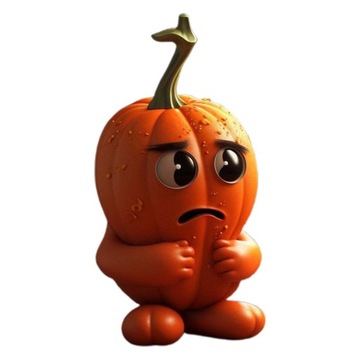 Halloweenowa statua dyni Dekoracja na Halloween Figurka z żywicy w stylu B