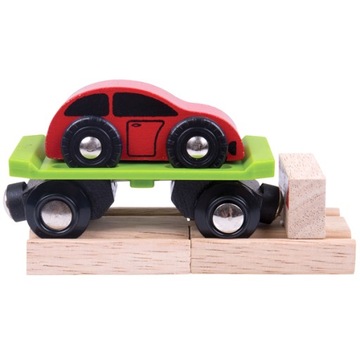 Wagon Laweta Auto do kolejki Tory Bigjigs Rail 3+