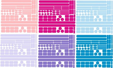 БОЛЬШОЙ НАБОР ЗАЩИТНЫХ НАКЛЕЙКОВ ИЗ ФОЛЬГИ 75 ШТ цветов