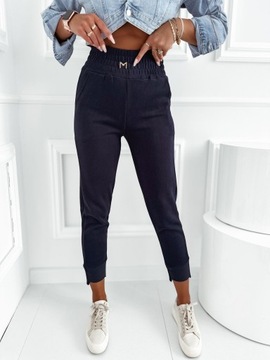 Спортивные брюки ХЛОПОК, HIGH WAIST, модный дизайн, 10653, светло-розовый, S/M