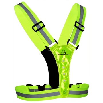 SZELKI ODBLASKOWE DO BIEGANIA OŚWIETLENIE LED