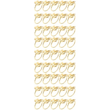 45шт. Кольца для салфеток с гальвистическими листьями