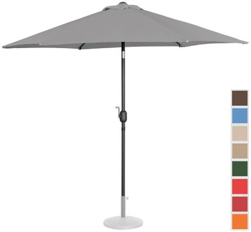 PARASOL OGRODOWY ŁAMANY STOJĄCY 270 cm CIEMNOSZARY