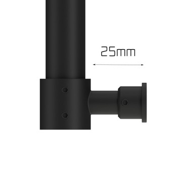 Ручка, боковой фланец вертикальной трубы диаметром 25 мм, RAL