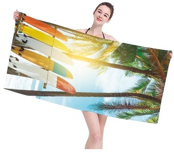 RĘCZNIK PLAŻOWY DUŻY 100x180 BASEN XXL KĄPIELOWY WAKACYJNY LATO MIKROFIBRA