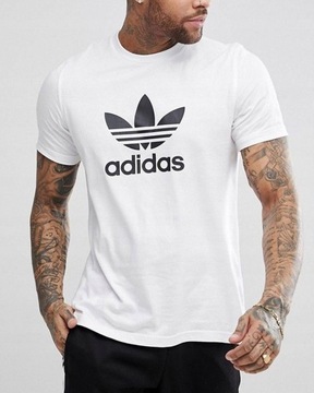 2990 KOSZULKA MĘSKA ADIDAS ORIGINALS TREFOIL T-SHIRT BAWEŁNIANA BIAŁA XS