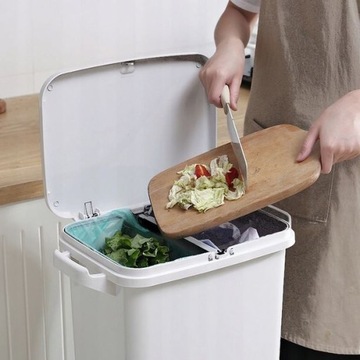 МУСОРНЫЙ БАК НА КОЛЕСАХ 56Л, 3-КОМАНТНАЯ СОРТИРОВКА