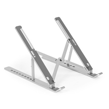 Складная алюминиевая подставка для ноутбука с 9-уровневой регулировкой.