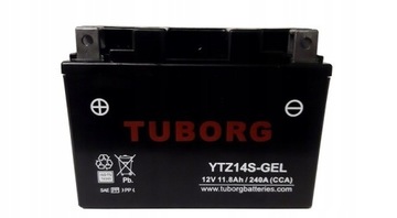 Akumulator ŻELOWY Tuborg YTZ14S-BS 12V 11,8Ah 240A L+ ZAMIENNIK YUASA VARTA