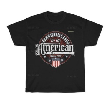 It Feels Good To Be American Short Sleeve Luxury T-Shirt Koszulka