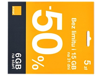 Starter ORANGE Free 5 zł + 6 GB