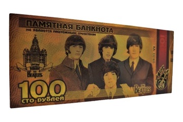Красивая коллекционная банкнота с Джоном Ленноном и Битлз