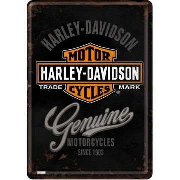 METALOWA POCZTÓWKA PLAKAT 14x10cm HARLEY PREZENT