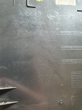 AUDI Q5 8R ЗАДНЯЯ КРЫШКА ПЕРЕДНЕГО СИДЕНИЯ ЧЕРНАЯ 8R0881969