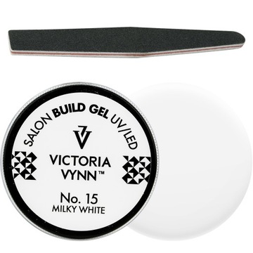 Żel Victoria Vynn Build Gel MILKY WHITE 15 15ml z pilnikiem 100/180