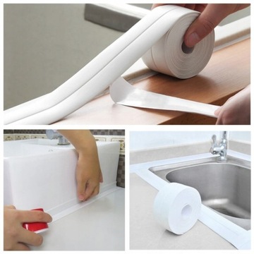 ВОДОНЕПРОНИЦАЕМАЯ САМОКЛЕЯЩАЯСЯ ЛЕНТА ПВХ ДЛЯ ВАННОЙ ВАННЫ РАКОВИНА 22x3,2