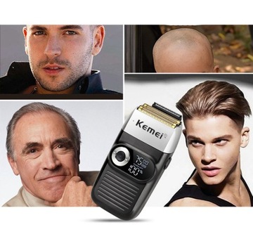 Машинка для стрижки волос KEMEI, машинка для стрижки бороды, ПОДАРОК ​​для мужчин