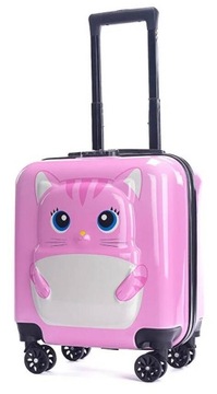 CAT KITTEN 3D ЧЕМОДАН ДЕТСКИЙ БАГАЖ КОМБИНИРОВАННЫЙ ДЛЯ ДЕТЕЙ 4 КОЛЕСА