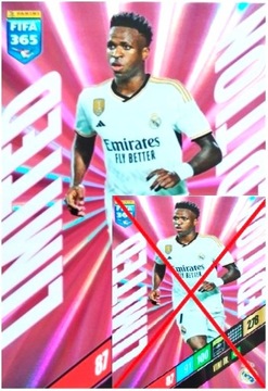 Vinicius Jr. - LIMITED XXL duża - FIFA 365 2024 PANINI- REAL MADRYT VINI JR