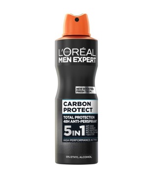 Dezodorant Spray Dla Mężczyzn Loreal Men Expert Carbon Protect 5w1 150ml