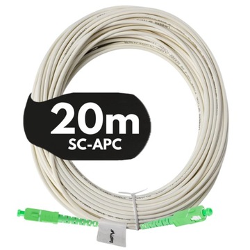 ВОЛОКОННО-ОПТИЧЕСКИЙ КАБЕЛЬ ВОЛОКОННО-ОПТИЧЕСКИЙ ПАТЧКОРД SC/APC-SC/APC SIMPLEX 20M