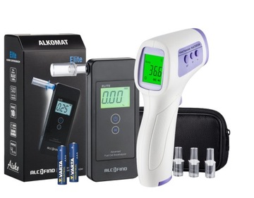 Alkomat AlcoFind Elite + kalibracje, pokrowiec i precyzyjny termometr