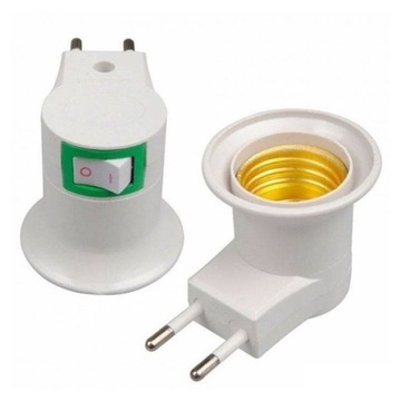 Adapter przejściówka na żarówkę z gwintem E27 230V