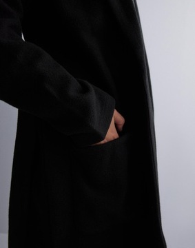 Pieces NG5 pax czarny klasyczny płaszcz wiązany XS
