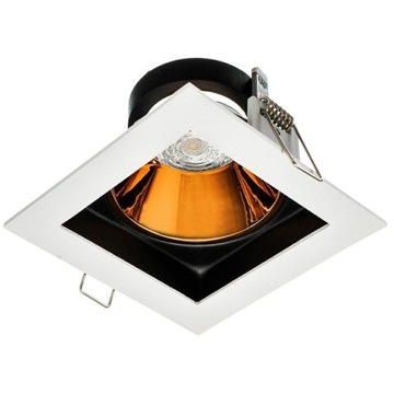 OPRAWA HALOGENOWA LAMPA SUFITOWA WPUSZCZANA DO LED SPOT BIAŁA/ZŁOTA
