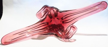 БОЛЬШАЯ ТАРЕЛКА МУРАНО 62 СМ! РОЗОВАЯ ИТАЛИЯ 2,96 КГ