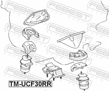 FEBEST TM-UCF30RR LOŽISKO MOTORU