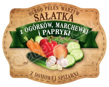 SAŁATKA WARZYWNA 1 - Etykieta, naklejka 10x