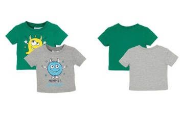 BONPRIX _NQI VY8 ХЛОПКОВАЯ ФУТБОЛКА С ПРИНТОМ, 2 ПАКЕТА _/ 62