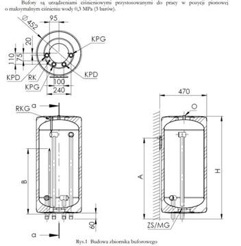 Подвесной буферный бак Elektromet BWE 50L BW-069-05-001