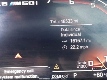 BMW X6 G06 2021 BMW X6 M50I 2021 4.4l 4.4 Benzyna 523KM, zdjęcie 11