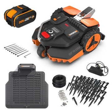 Bezprzewodowy robot koszący WORX Vision 1600m2 WR216E cięcie przy krawędzi