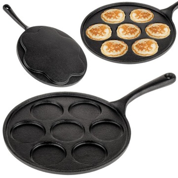 PATELNIA Żeliwna placków JAJEK Pancakes Kotletów