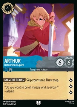 DISNEY LORCANA Arthur - Determined Squire 8JAF #168