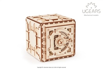 Piękne Puzzle 3D Drewniane Sejf uGEARS