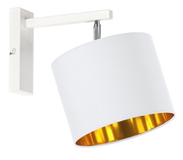 Kinkiet Regulowany Złoty Abażur LED E27 Edison