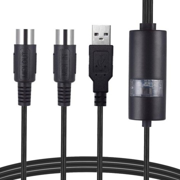 Kabel USB MIDI Gitara Multiefekty Studio Drut Syntezator Muzyczny