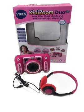 APARAT FOTOGRAFICZNY DLA DZIECI VTECH KIDIZOOM DUO DX 5 MPX RÓŻOWY