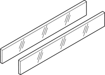 BLUM Z37R367C szklany bok szuflad ANTARO satyna