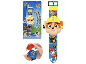 Цифровые часы Paw Patrol Rubble со светодиодным 3D-проектором для детей